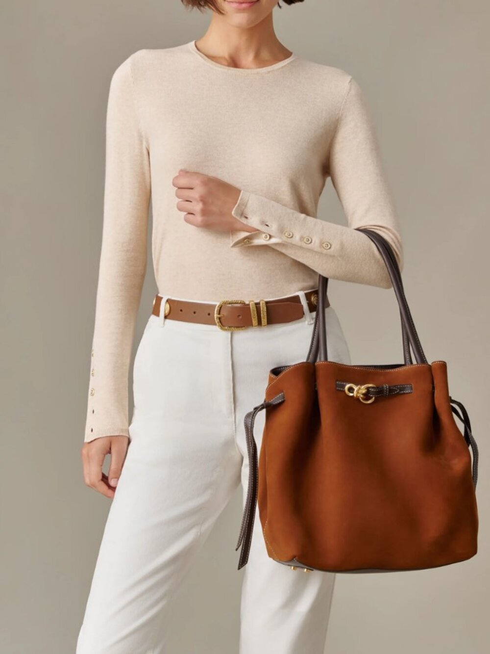 The Lex Suede Tote Bag - Picture 2 of 3